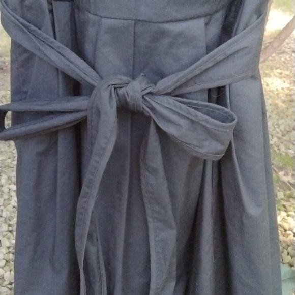 ALFANI Women's Deep Black Cap-Sleeve Wrap Knee-Length Dress, 69% cotton, SZ 10 - Picture 3 of 9